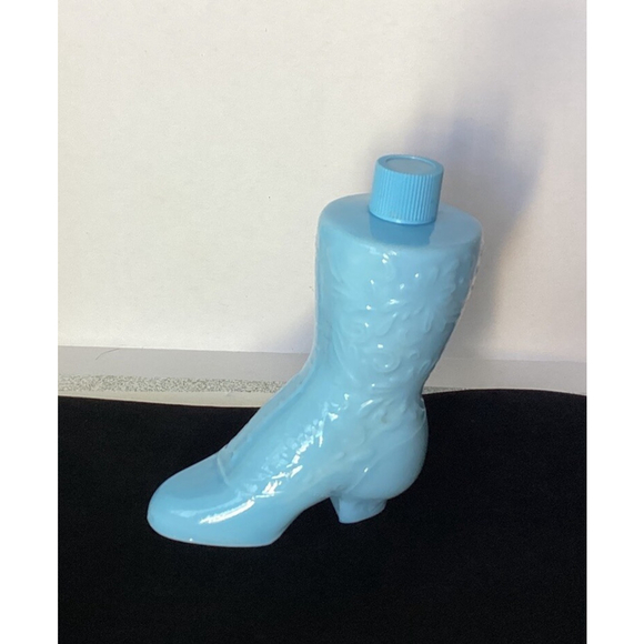 Vintage Avon Cologne Perfume Boot Bottle Blue Glass Vintage 1970’s Empty - Picture 3 of 11